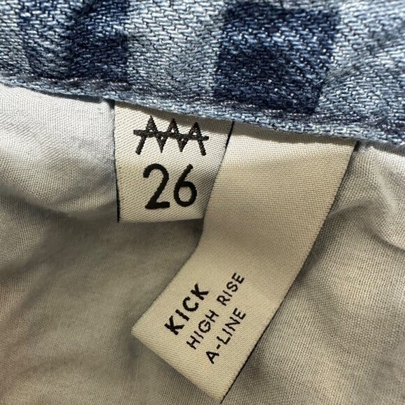 Zee Gee Why Womens Size 26 Blue Denim High Rise A-Line “Check Me Out” Skirt NWT - Picture 7 of 7